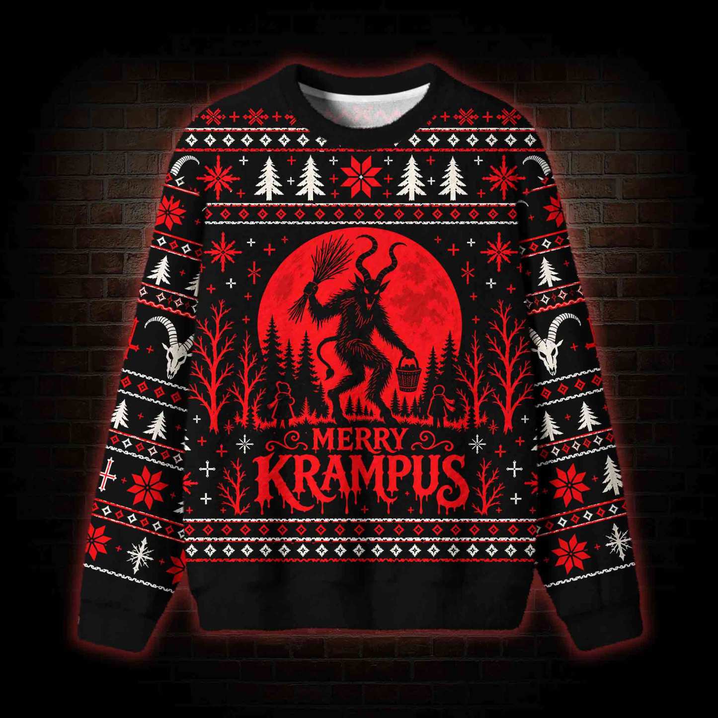 Merry Krampus Ugly Sweatshirts