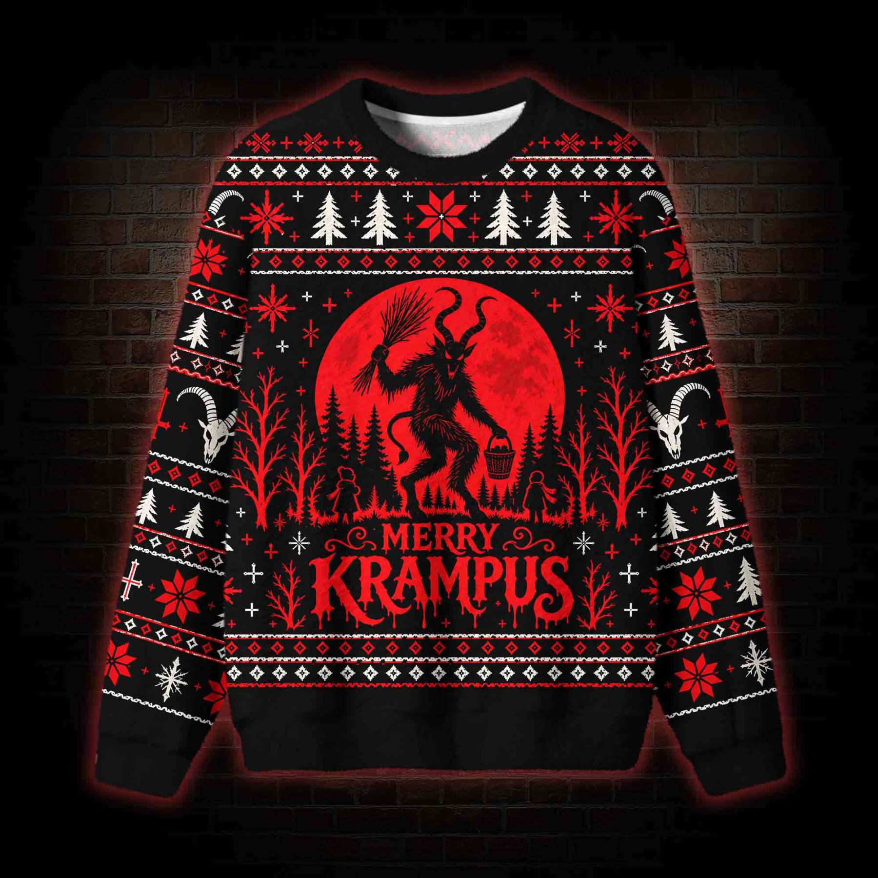 Merry Krampus Ugly Sweatshirts