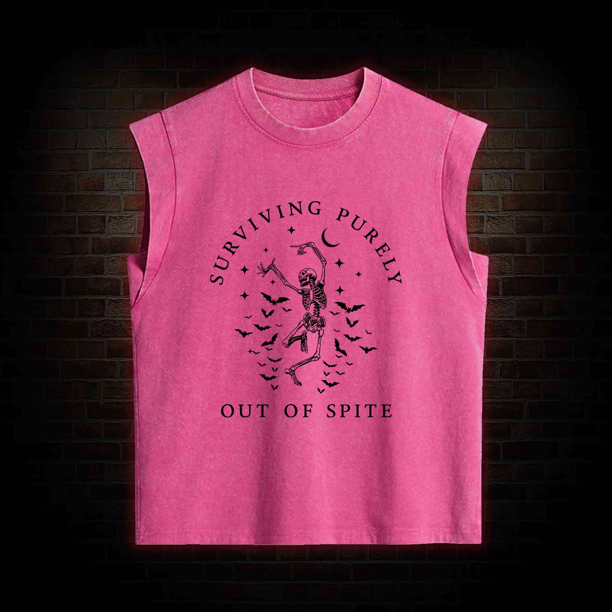 Surviving Purely Out of Spite Women's Washed Tank Top