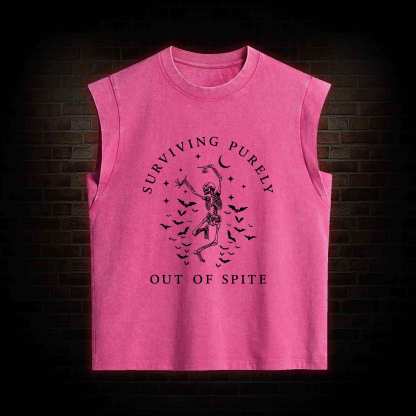 Surviving Purely Out of Spite Women's Washed Tank Top