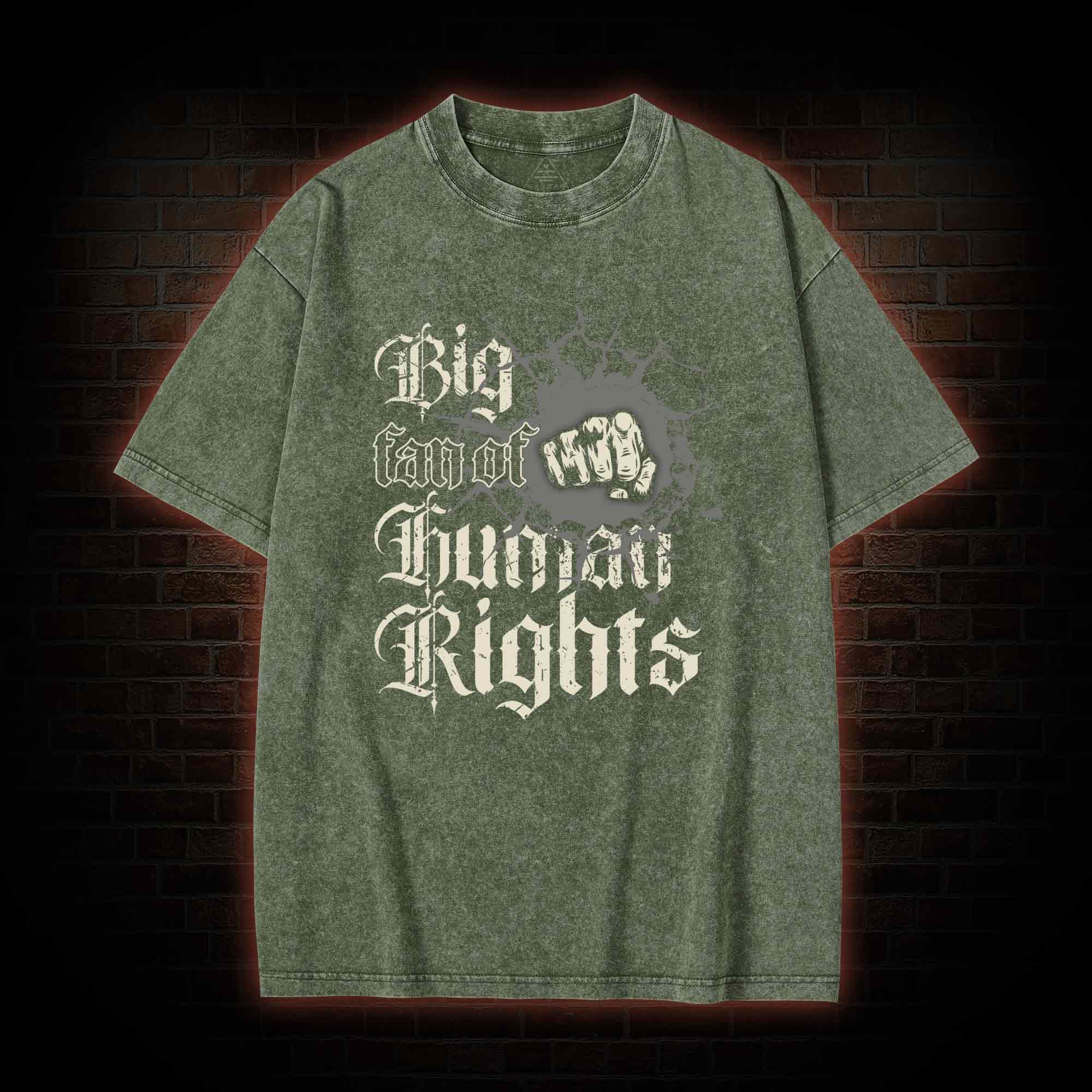 Vintage Big Fan of Human Rights Washed T-shirt
