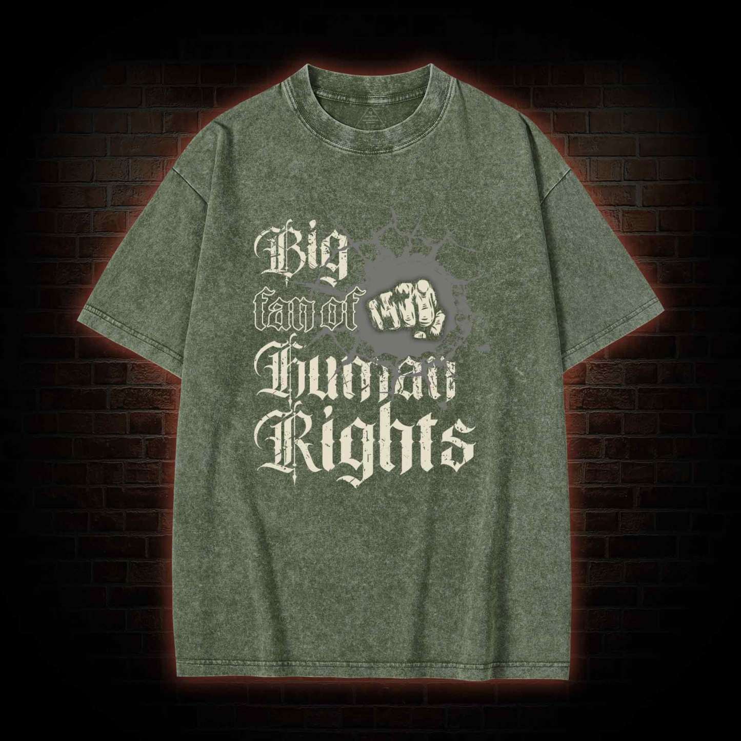 Vintage Big Fan of Human Rights Washed T-shirt
