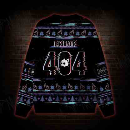 Glitchmas Cat Ugly Sweatshirts
