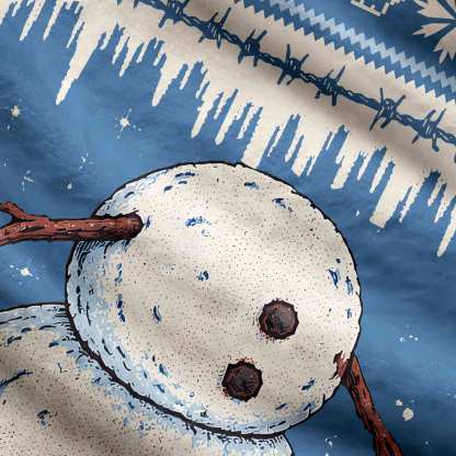 Everything is Fine Snowman Ugly Sweatshirts