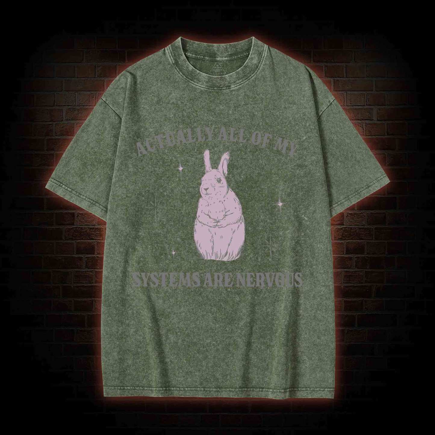 All Of My System Are Nervous Washed T-shirt