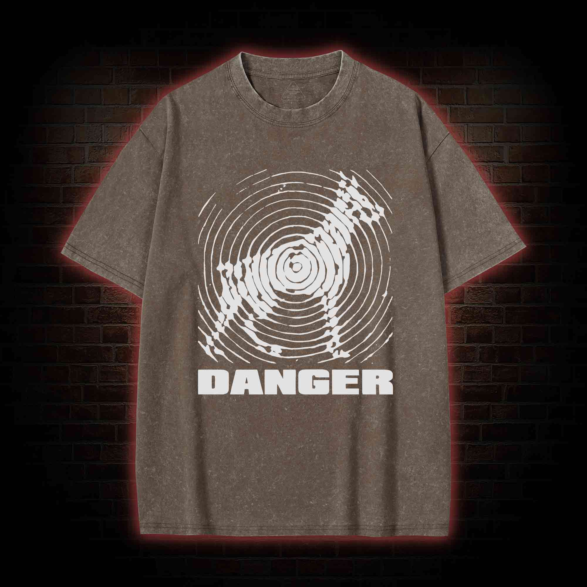 Danger Sign Washed T-shirt