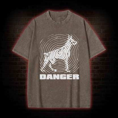 Danger Sign Washed T-shirt