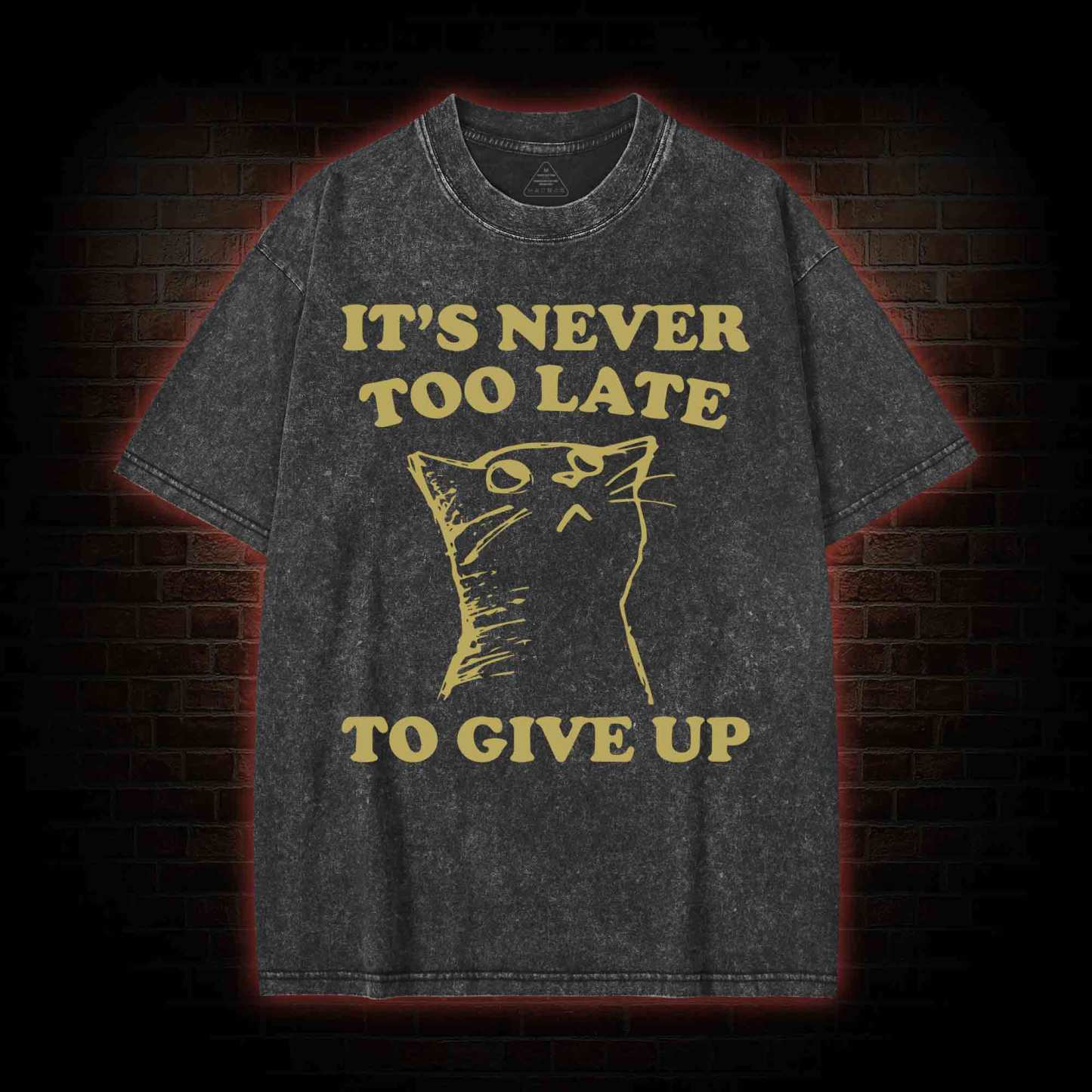 It's Never Too Late To Give Up Washed T-shirt