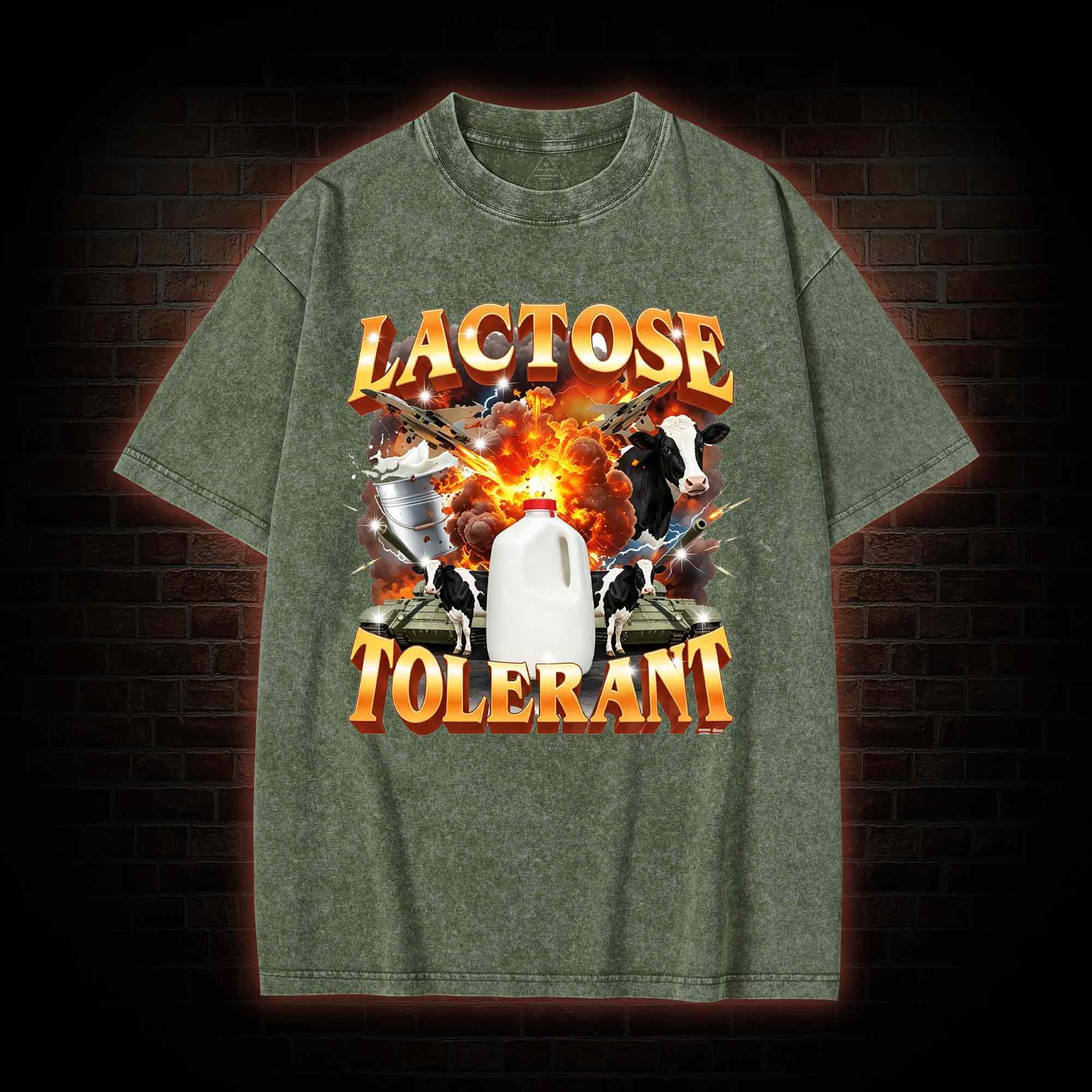 Lactose Tolerant Vintage Graphic Washed T-shirt