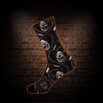 Barbed Wire Horror Clown Socks