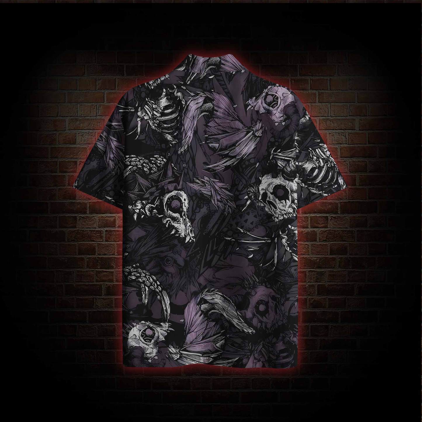 Skull and Dead Leaves Hawaiian Shirt