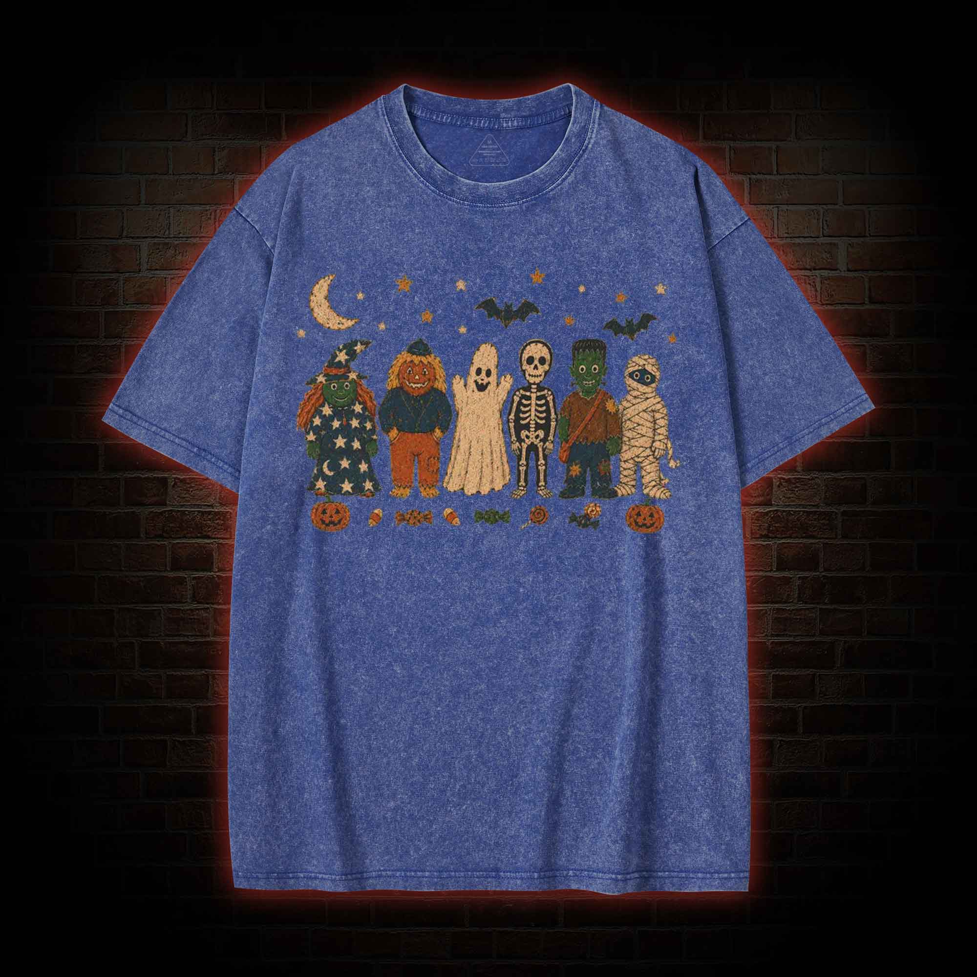 Halloween Monsters Washed T-shirt
