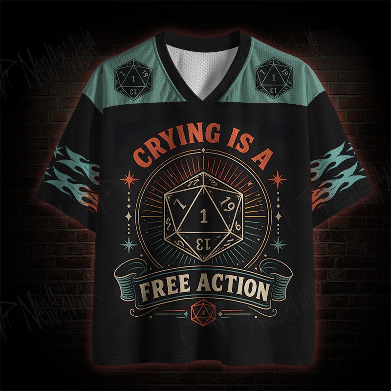 Crying is a Free Action Mesh Jersey