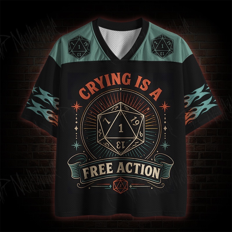 Crying is a Free Action Mesh Jersey