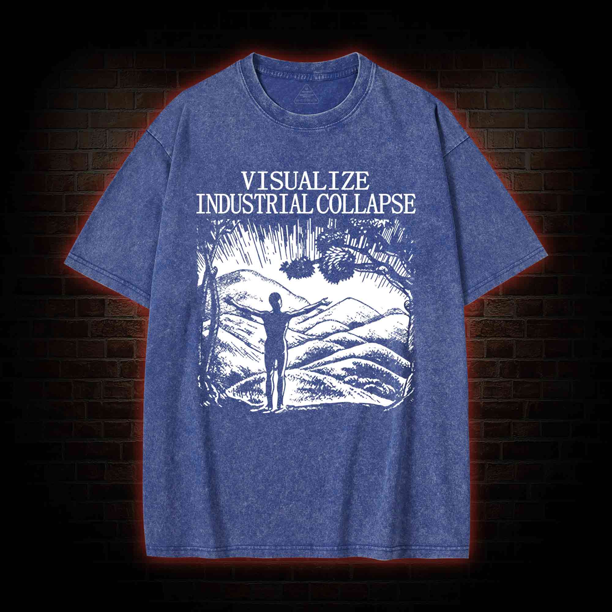 Visualize Industrial Collapse Washed T-shirt