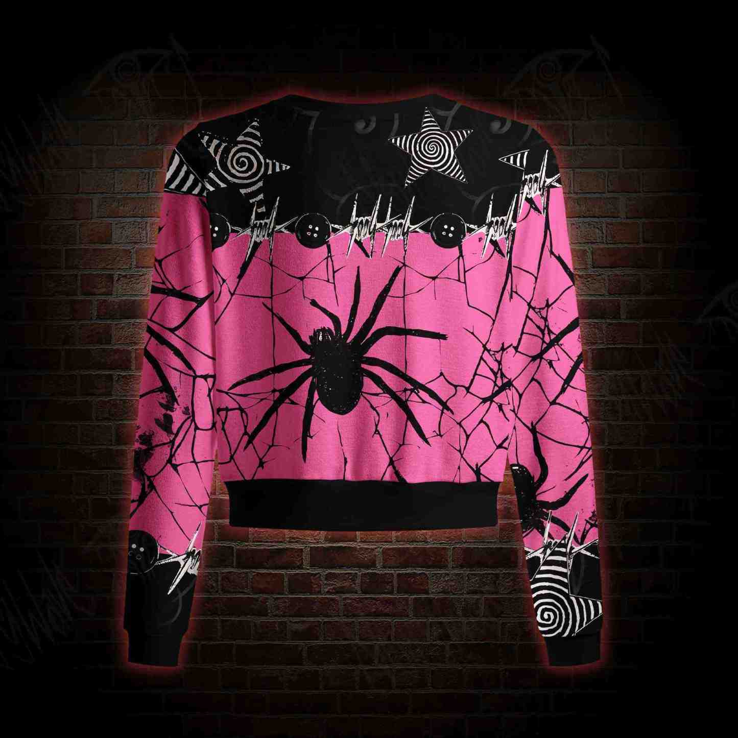 Pink Web Riot Light Weight Cardigan Sweater