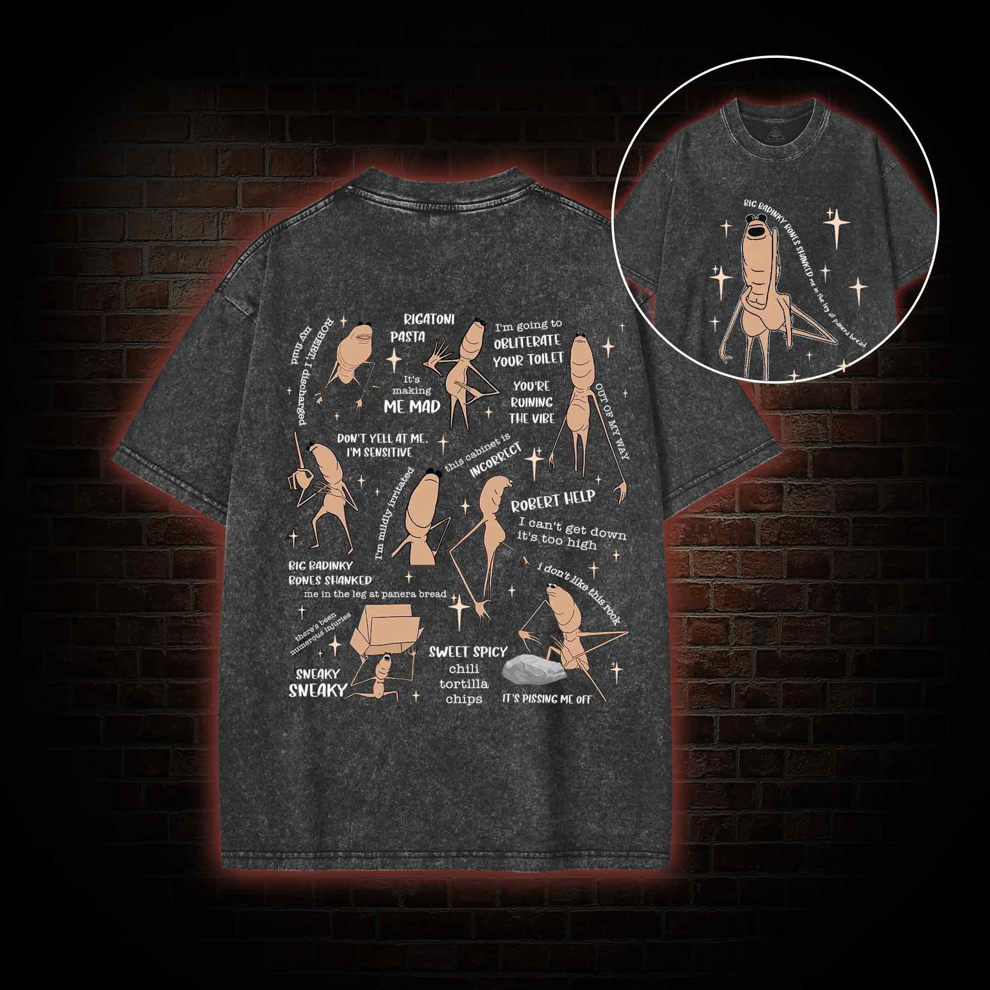 Robert Help The Worm Washed T-Shirt