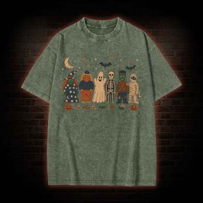 Halloween Monsters Washed T-shirt