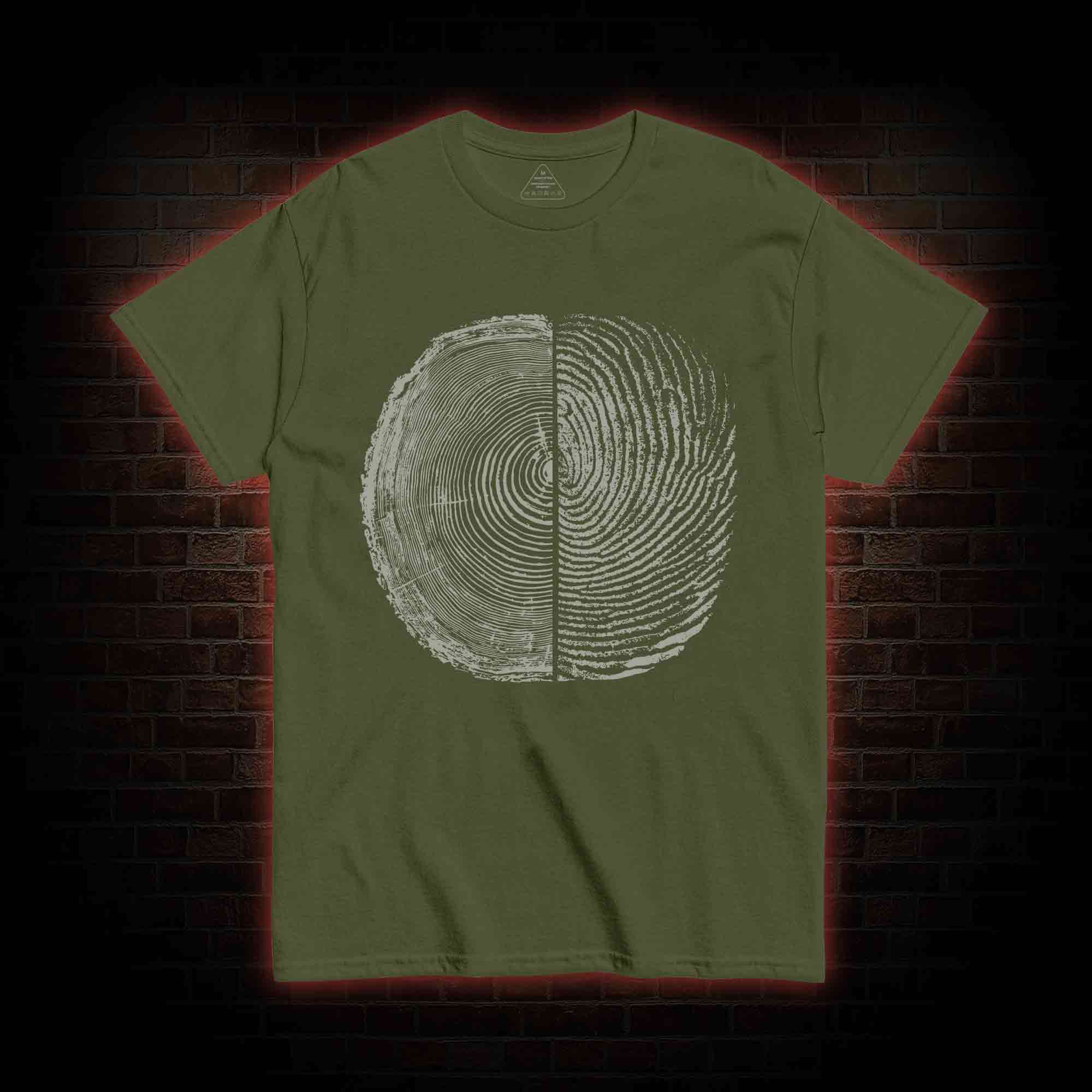 Tree Rings And Fingerprint T-shirt