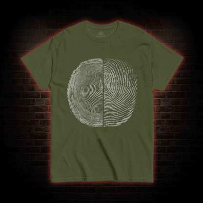 Tree Rings And Fingerprint T-shirt
