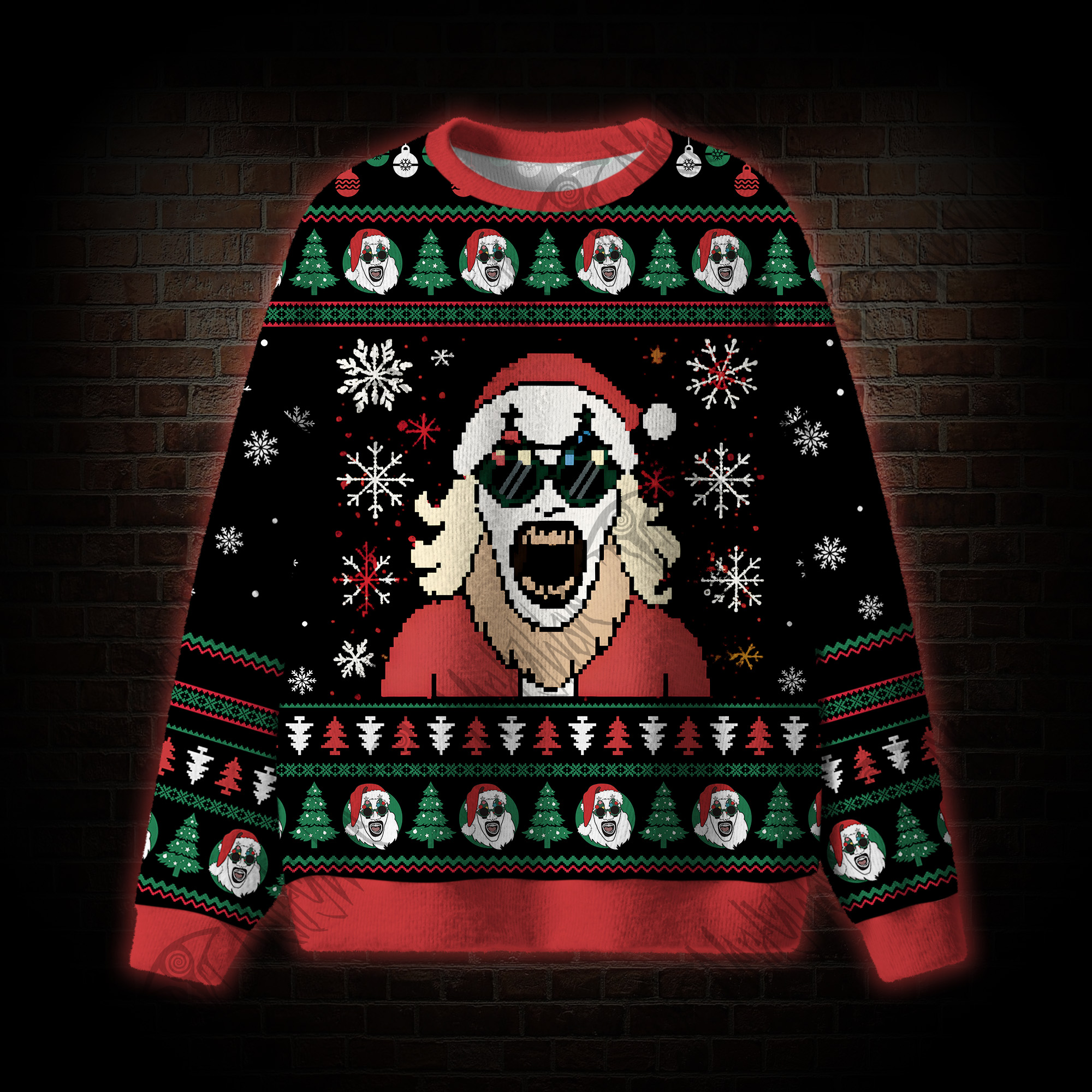 Clown Christmas Ugly Sweatshirts