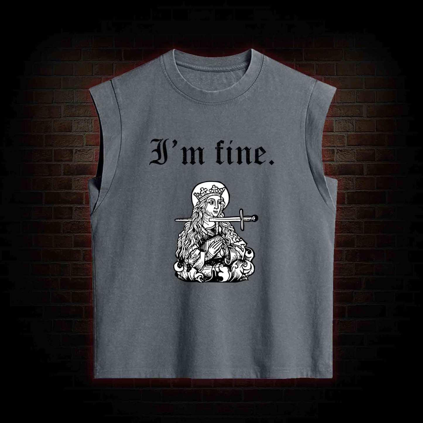 I'm Fine Women's Washed Tank Top