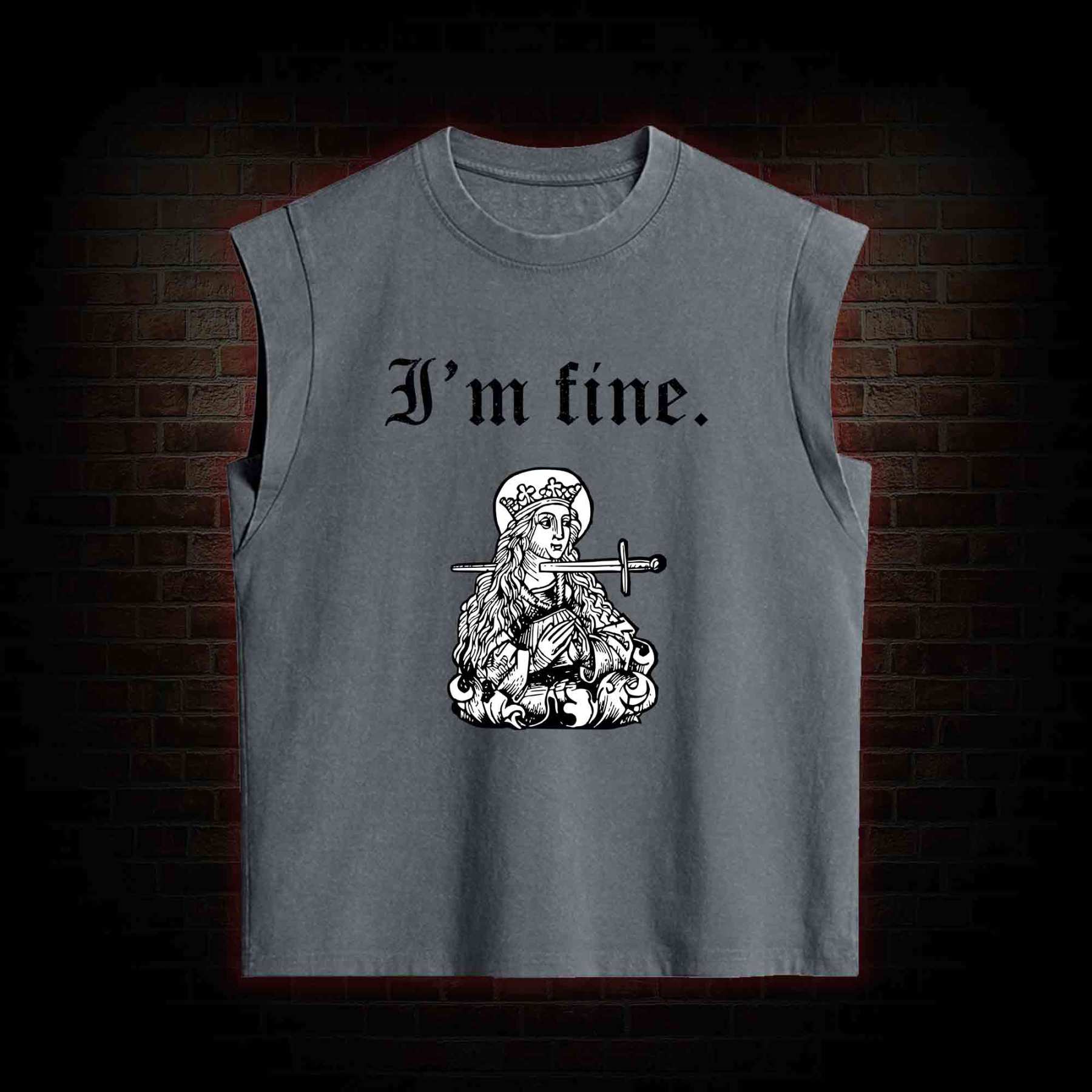 I'm Fine Women's Washed Tank Top