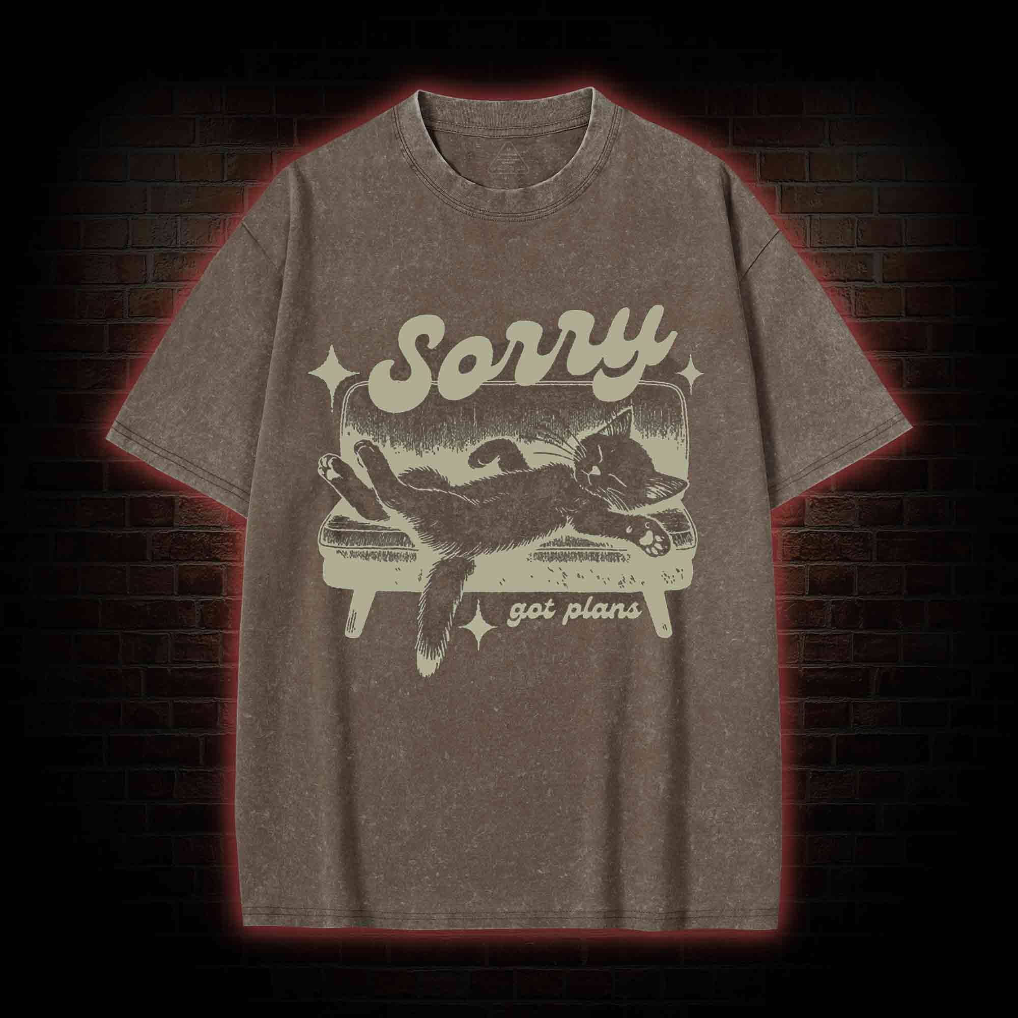Sorry Got Plans Washed T-shirt