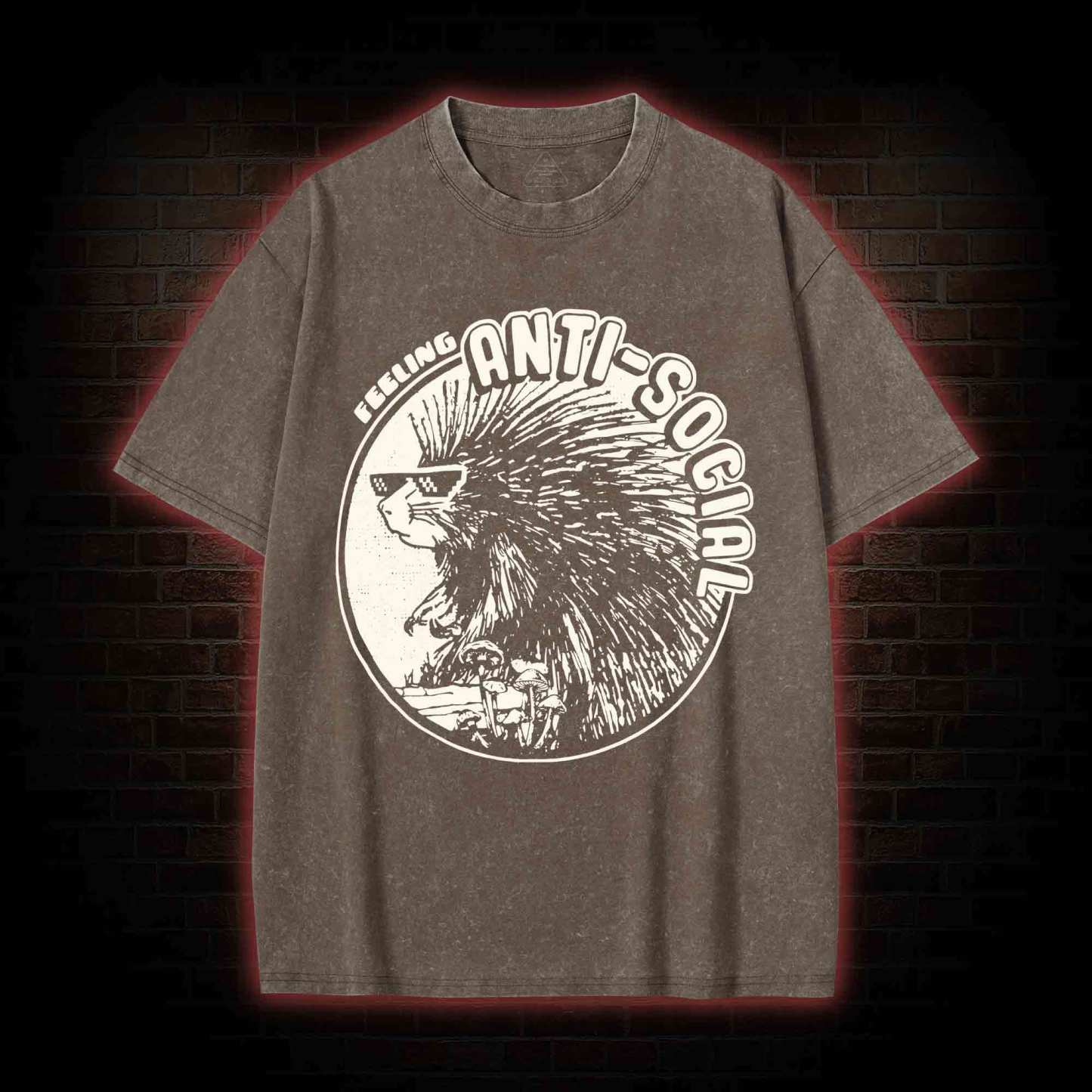 Feeling Anti-Social Washed T-shirt