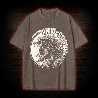 Feeling Anti-Social Washed T-shirt