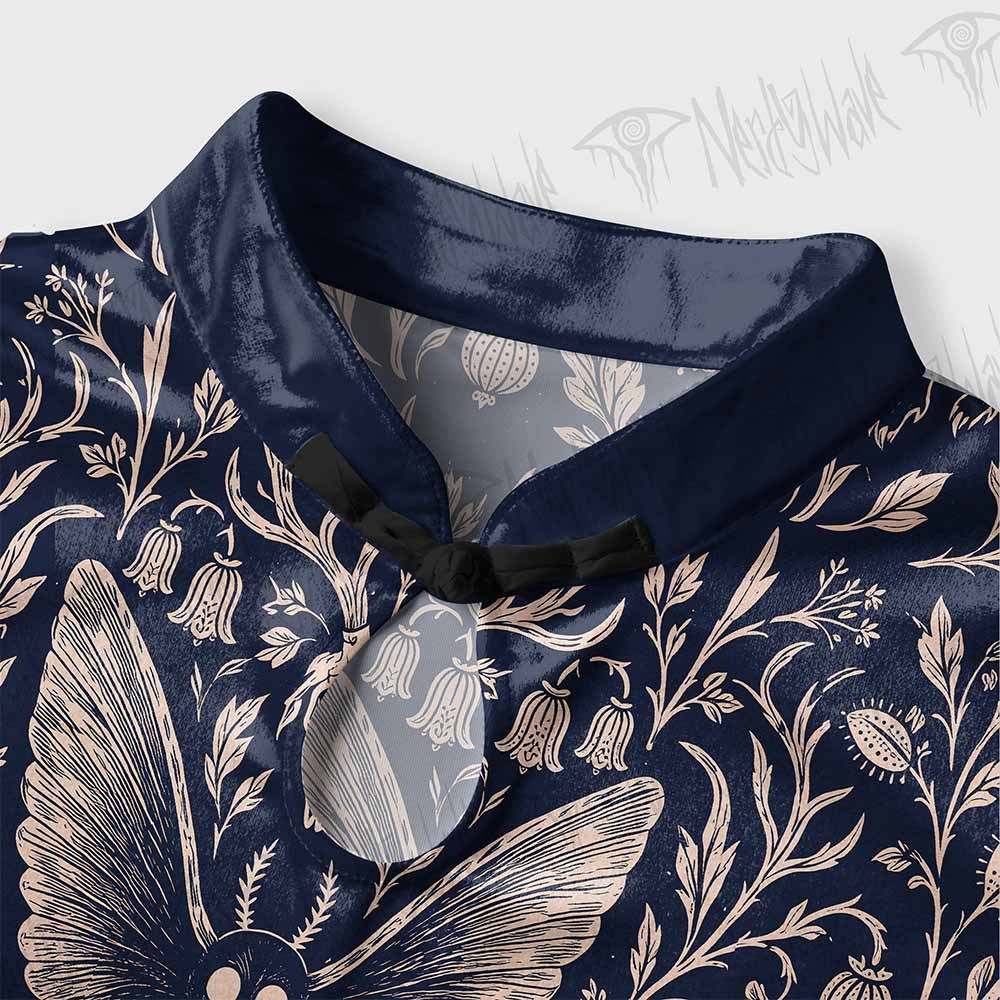 Cryptids Mysterious Dark Forest Velvet Mini Dress