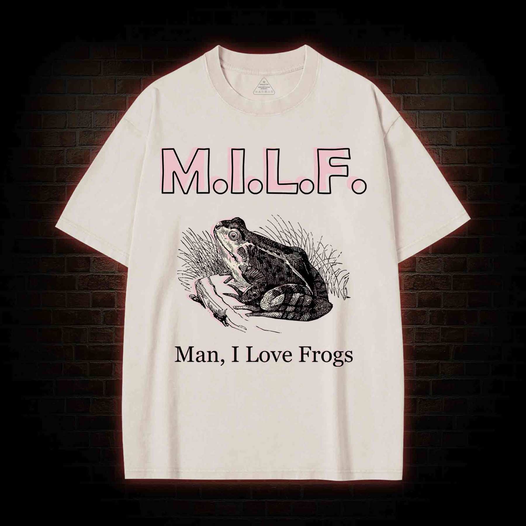 M.I.L.F Man I Love Frogs Washed T-shirt