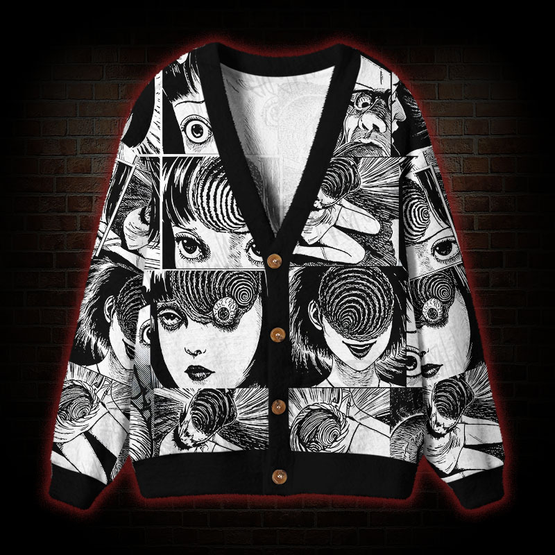 Spiral Nightmare Cardigan Sweater