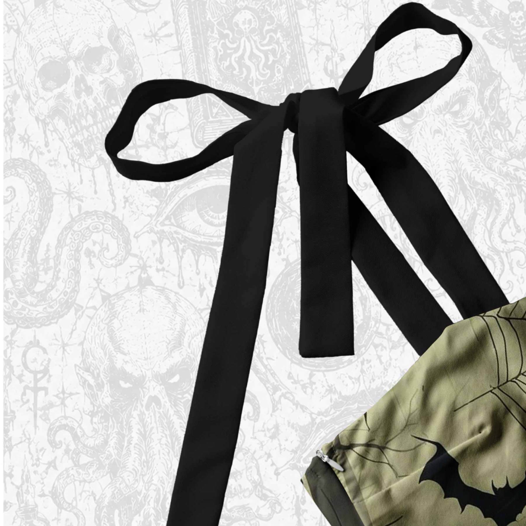 Spooky Forest Tie Shoulder Maxi Dress