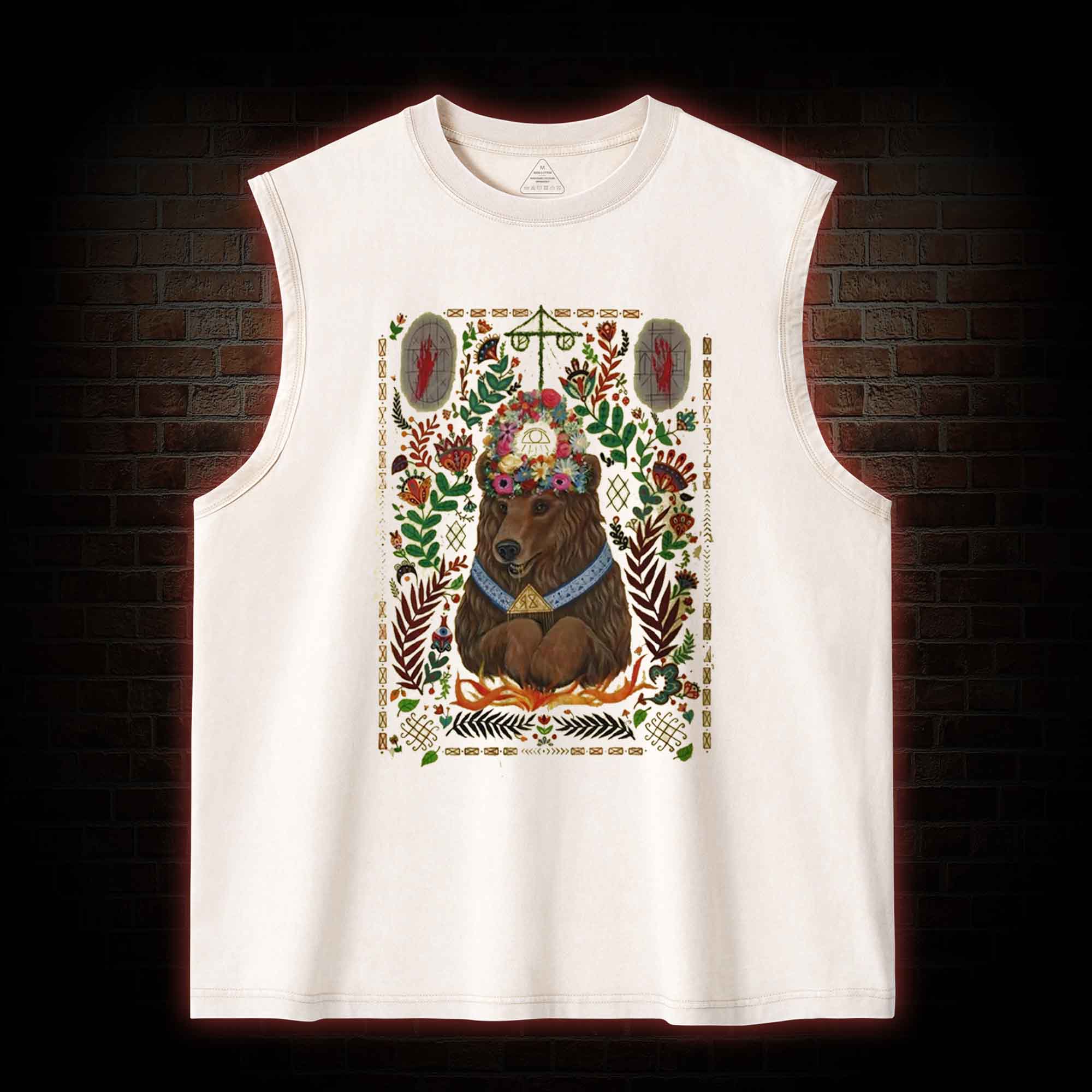 We View Life as a Circle Washed Tank Top