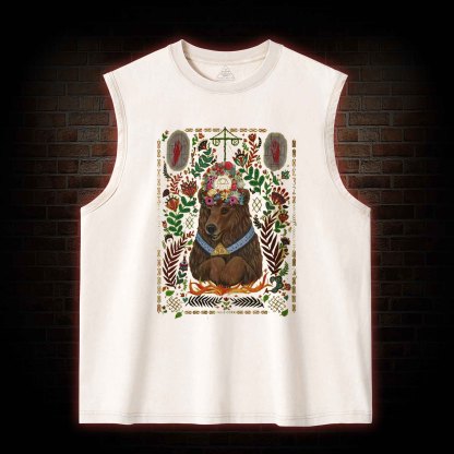 We View Life as a Circle Washed Tank Top