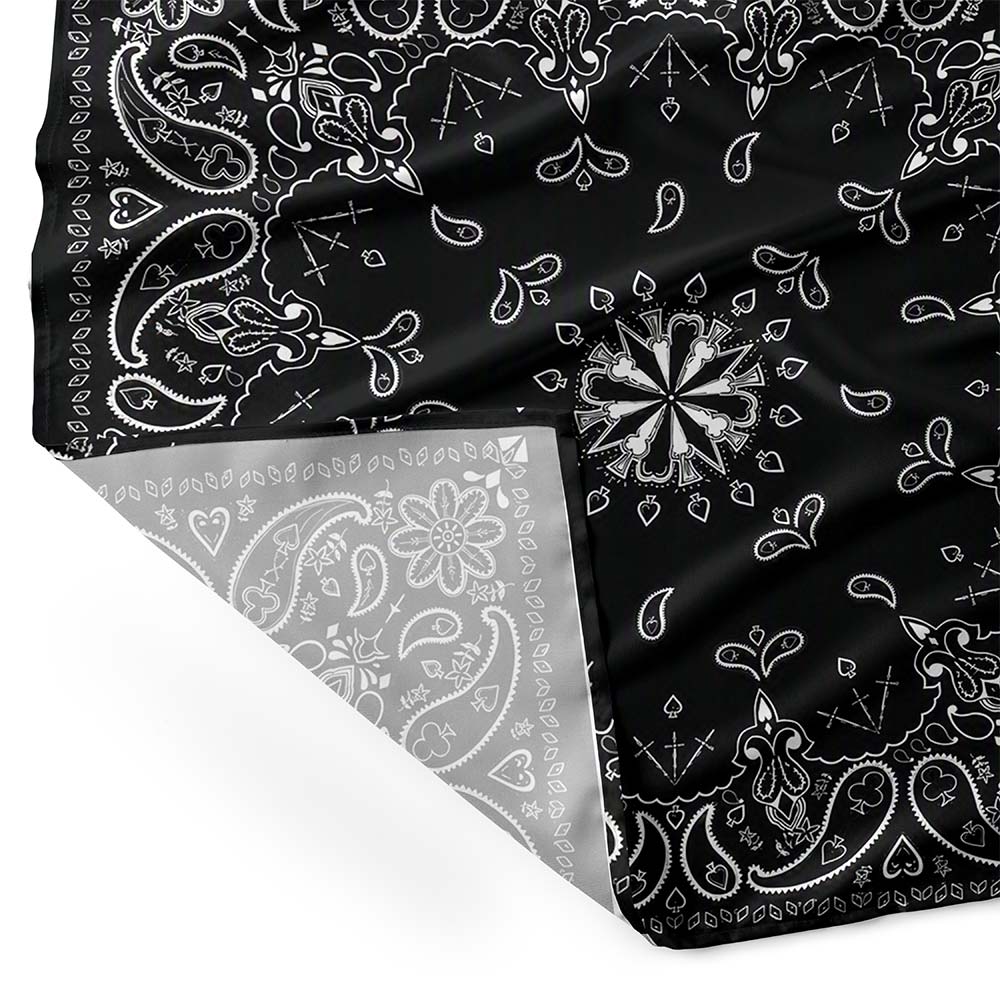 Black Paisley Square Scarf