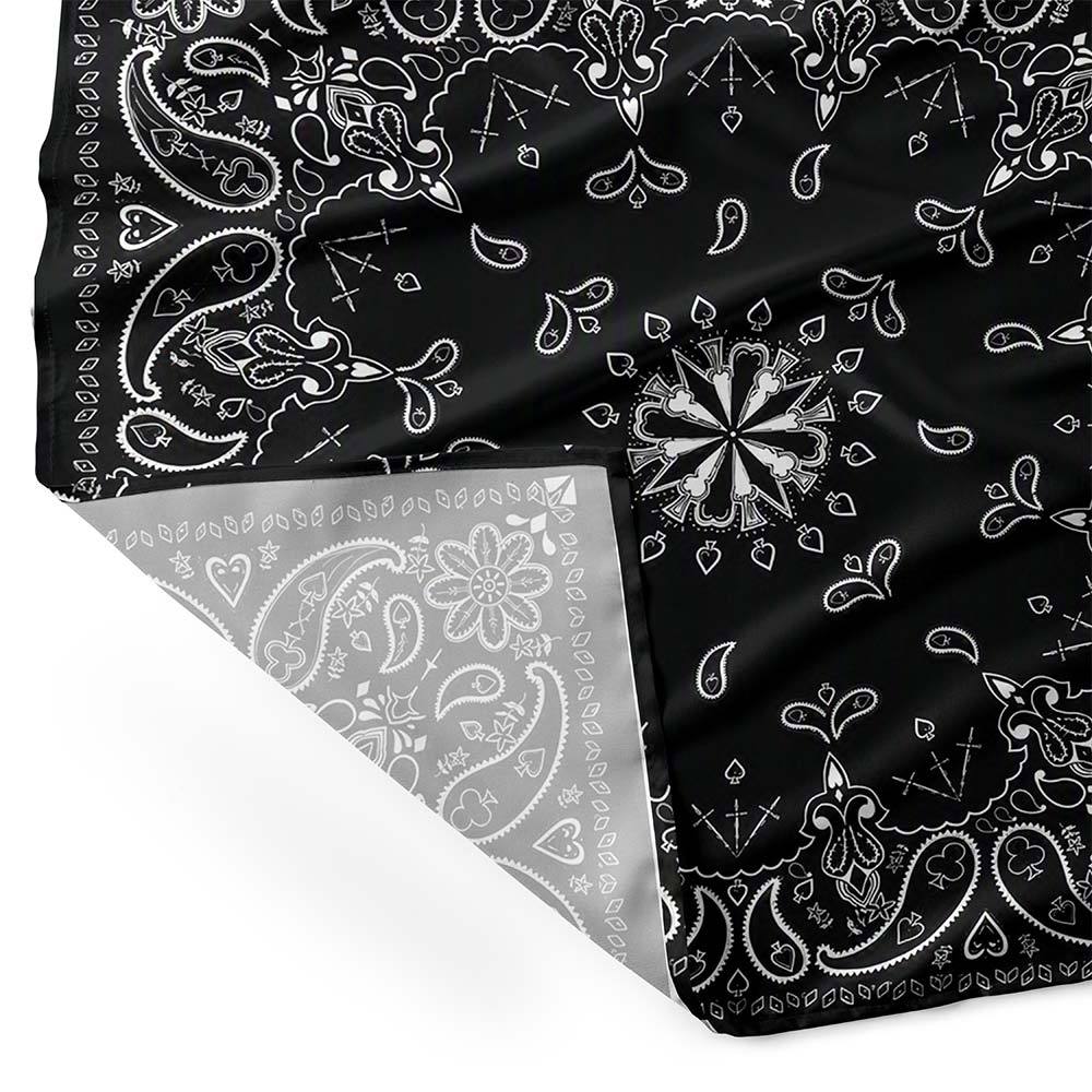 Black Paisley Square Scarf