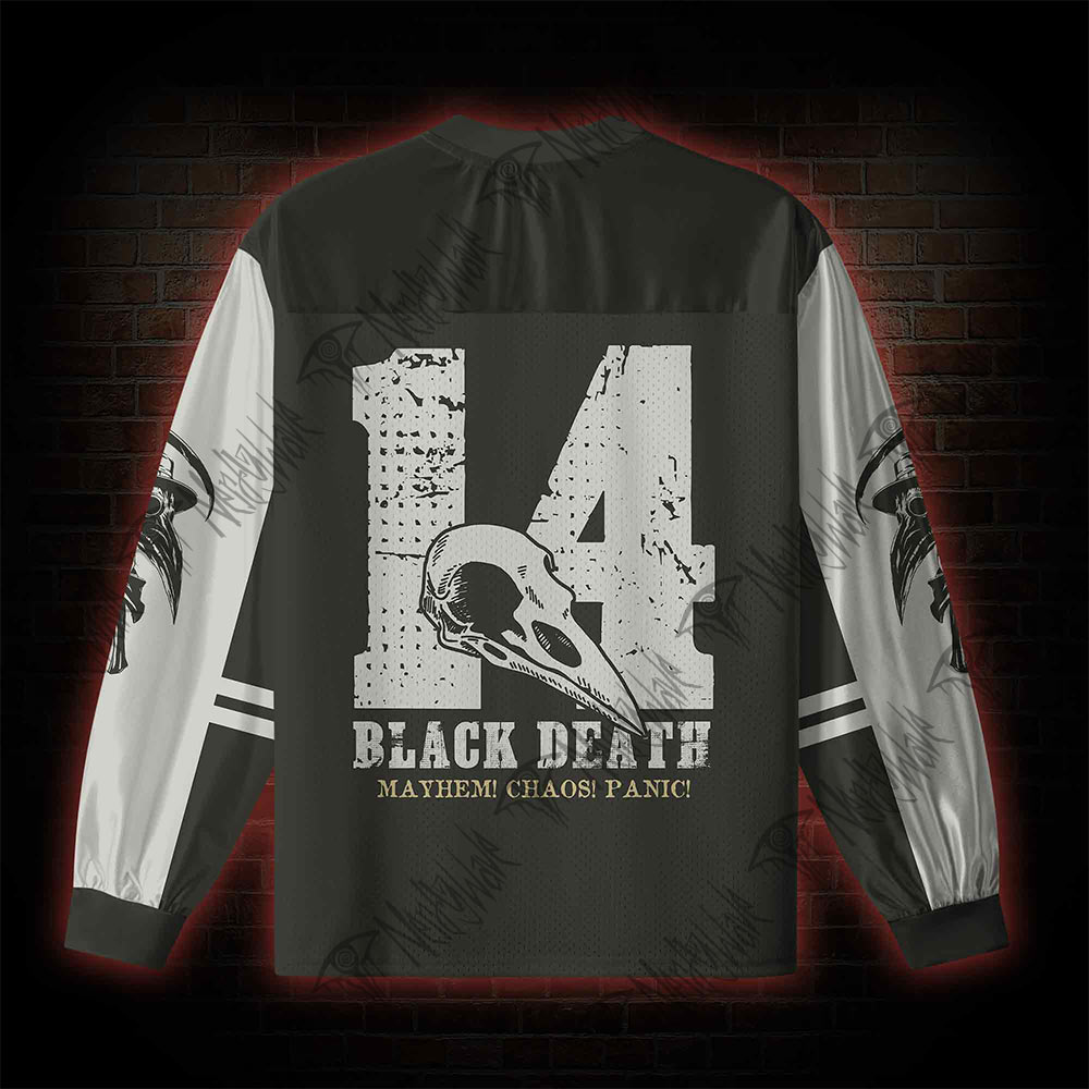 Vintage Plague Doctor V-Neck Long Sleeve Jersey