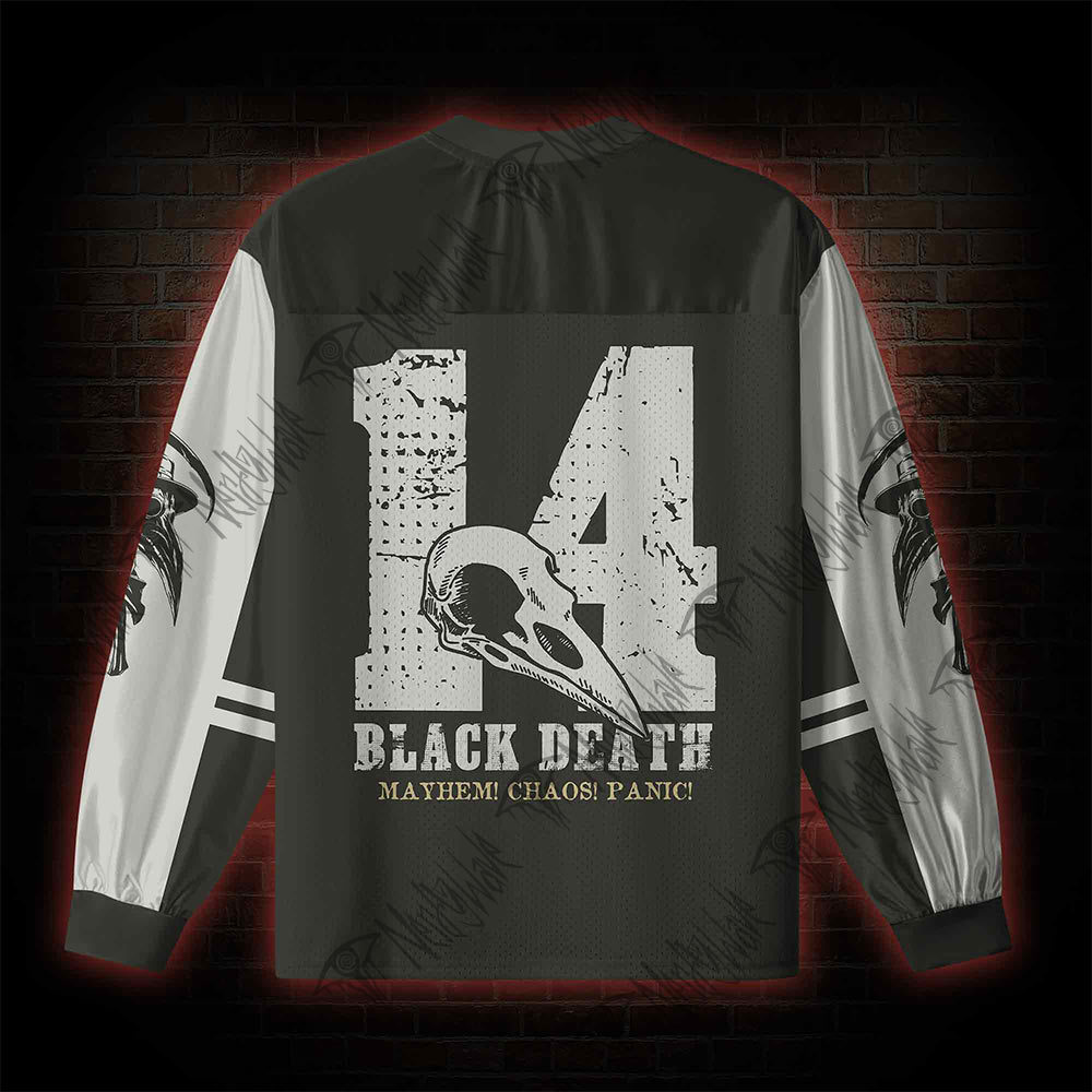 Vintage Plague Doctor V-Neck Long Sleeve Jersey