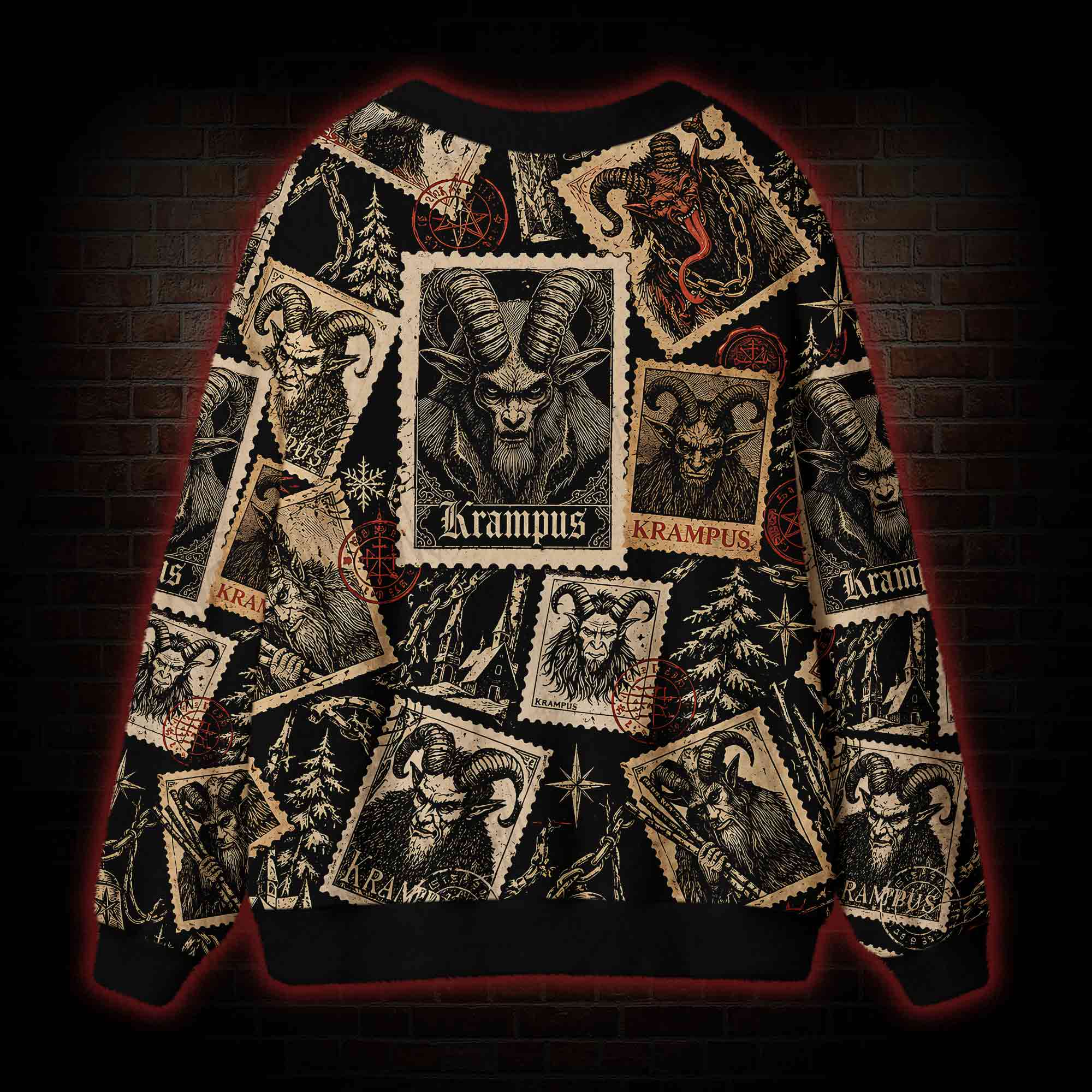 Krampus Tarot Cardigan Sweater