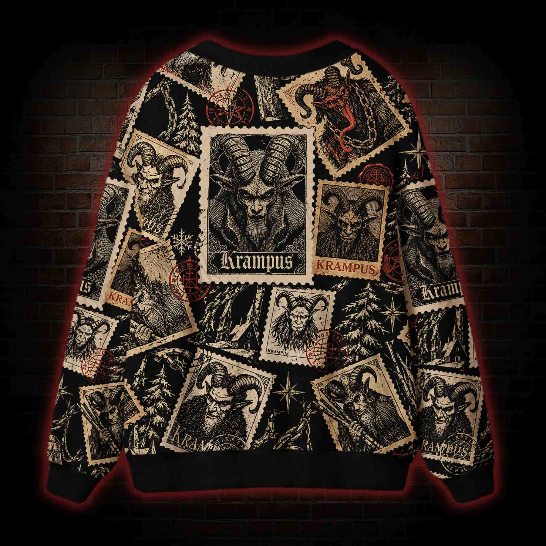 Krampus Tarot Cardigan Sweater