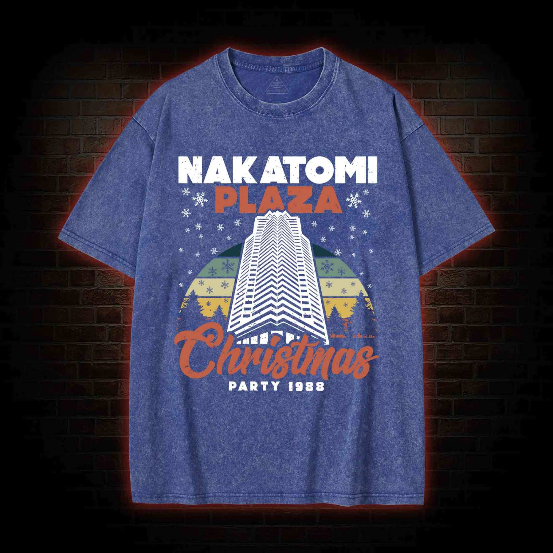 Nakatomi Plaza Christmas Party Washed T-shirt