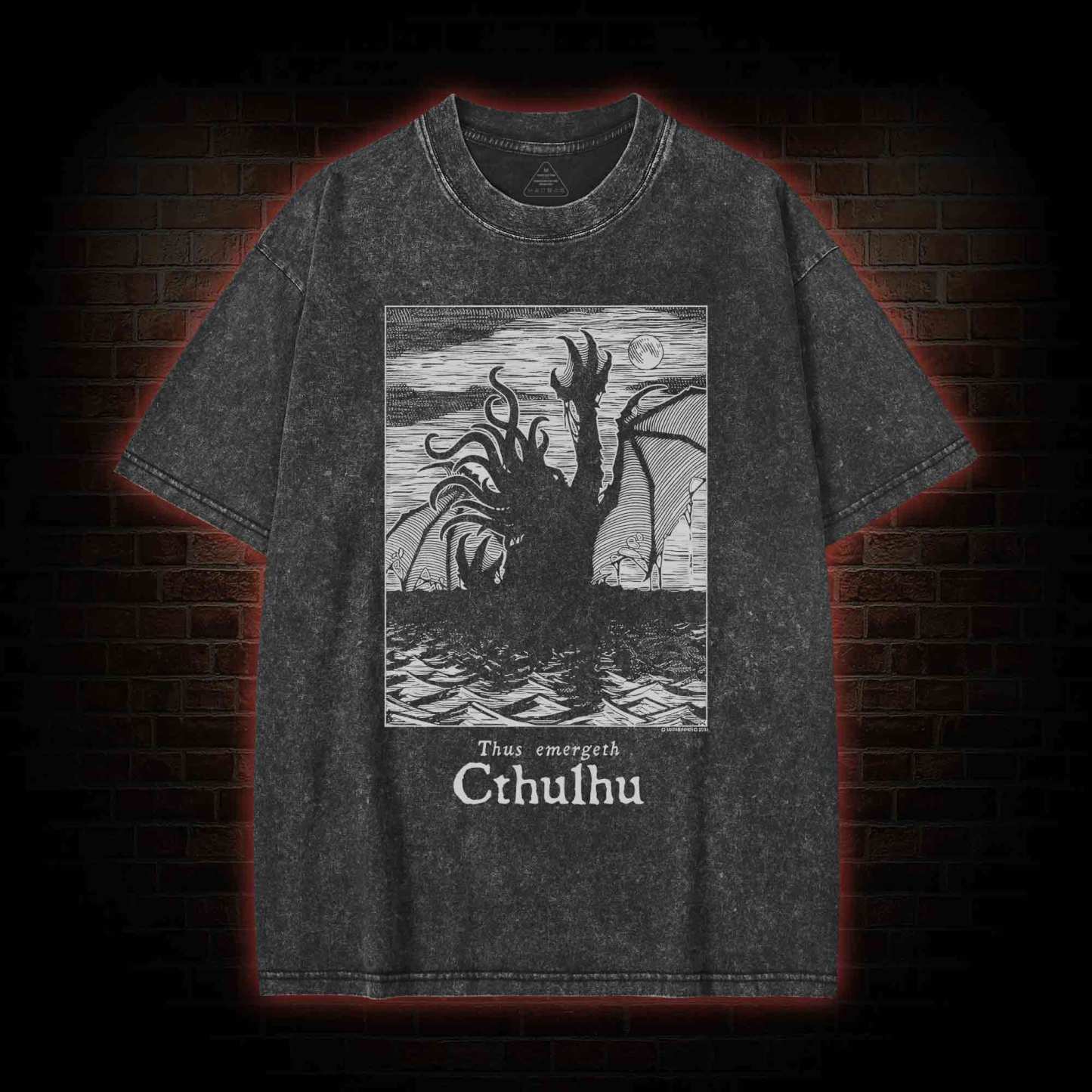 Thus Emergeth Cthulhu Washed T-Shirt