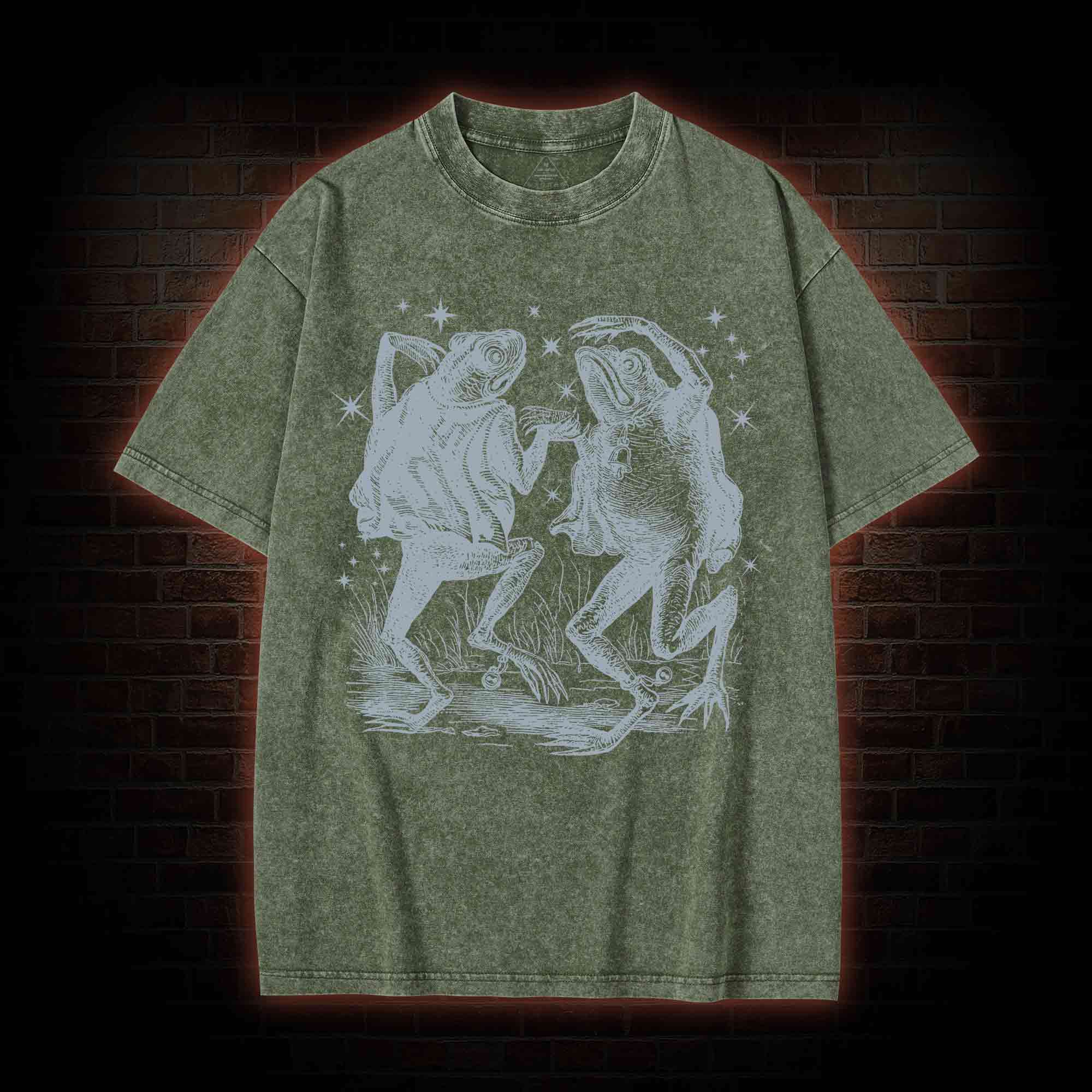 Dancing Frogs Washed T-shirt