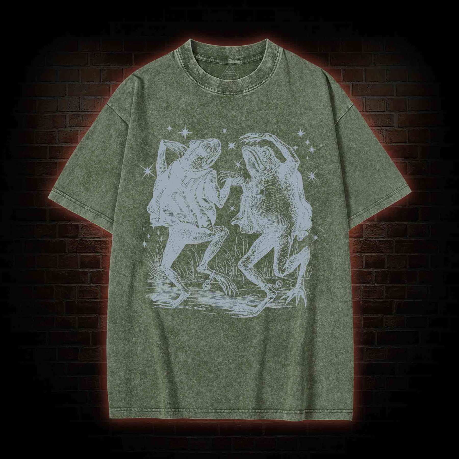 Dancing Frogs Washed T-shirt