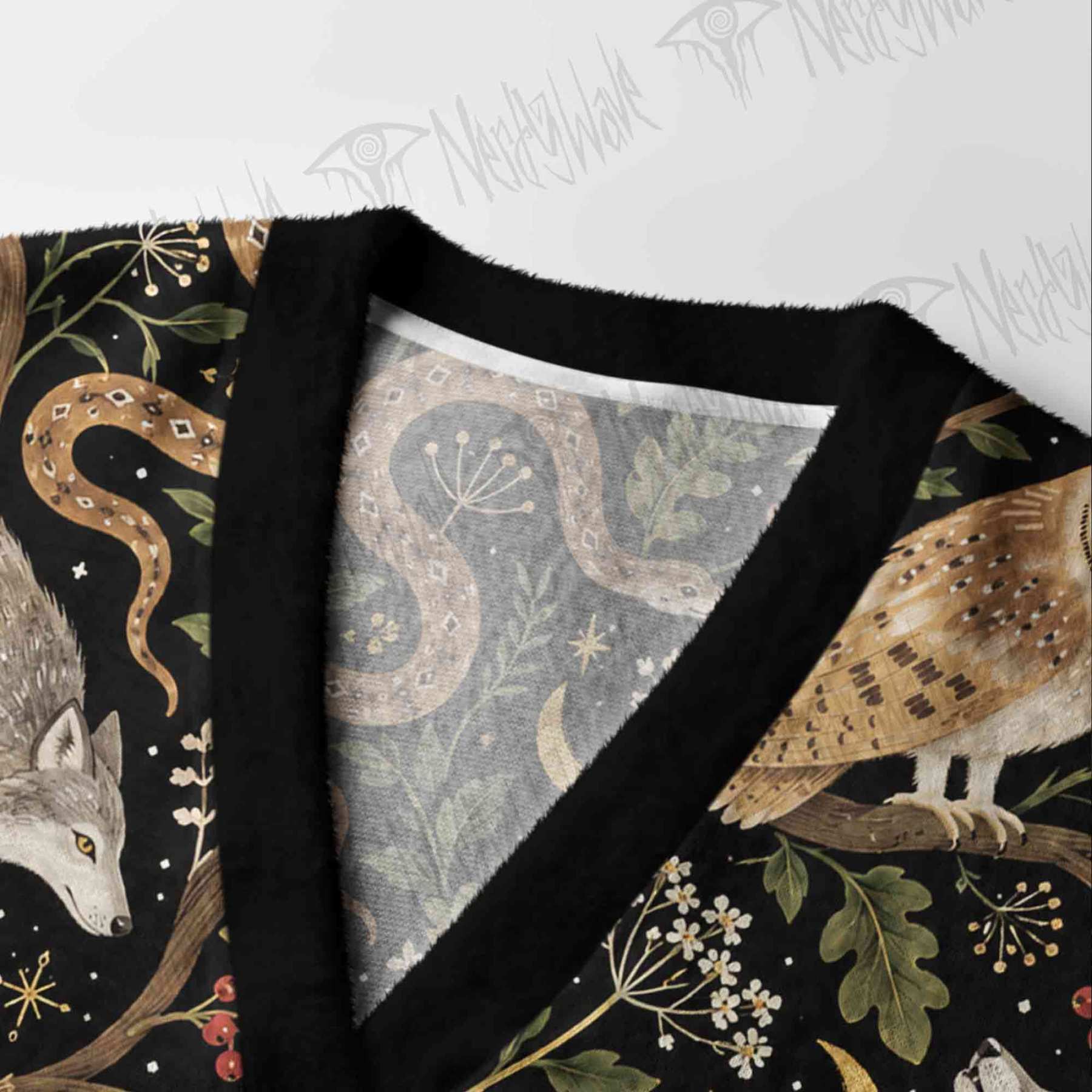 Vintage Botanical Forest Cardigan Sweater