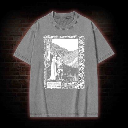 Sir Lancelot and the Witch Hellawes Washed T-shirt