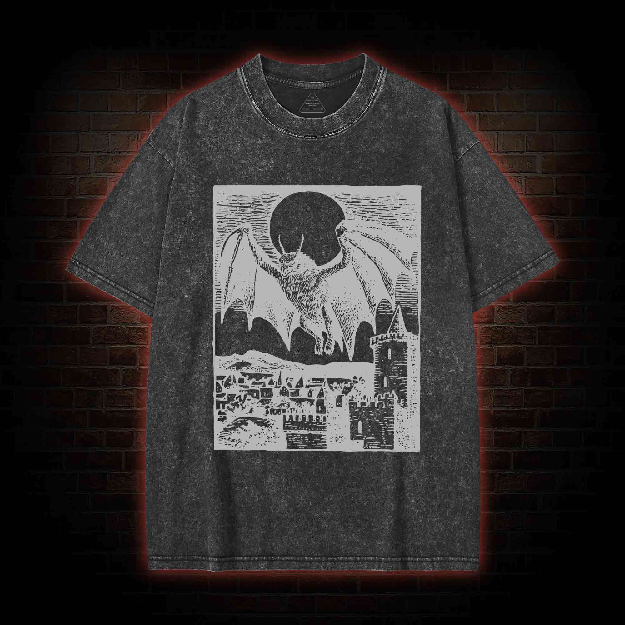 Vintage Mothman Monster Washed T-shirt