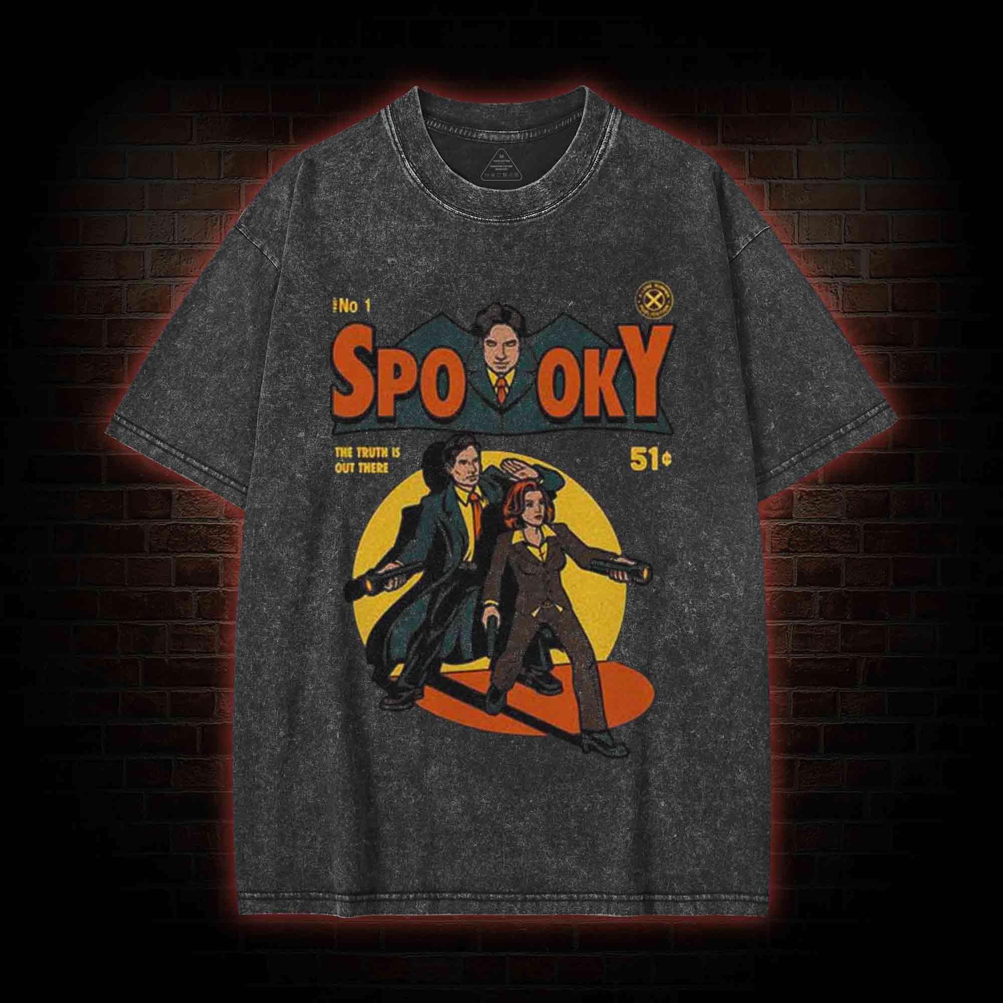 Spooky The Truth Is Out There Washed T-shirt